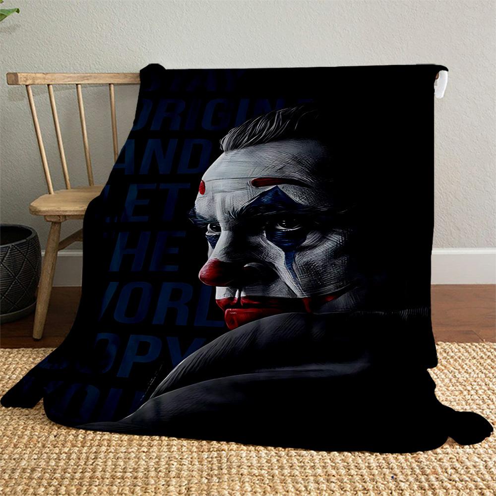 1PC Joker Inspirational Outdoor Flannel Blanket Soft Plush Decor for Picnics, camping,Bedroom, Playroom, Office1202A