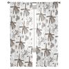 Brown Windmill Flower Cluster Bicycle Bedroom Transparent Sheer Curtains Holiday Decoration Window Voile Tulle Curtain