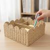 Divided Storage Basket Natural with Interior Organized for Shelf