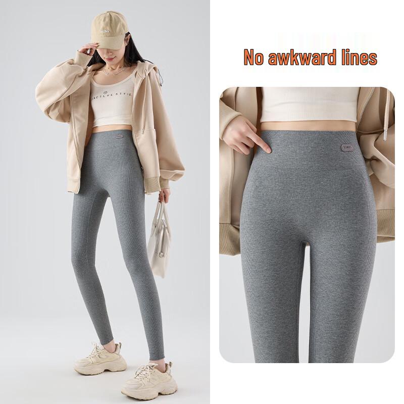 

NOME Женские ребристые укороченные леггинсы с высокой талией и утягивающим эффектом 3XL