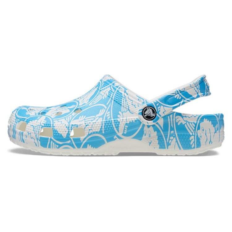 Crocs Classic Duke Print Clogs Blue White Men s 210003-4OX EU 38-39