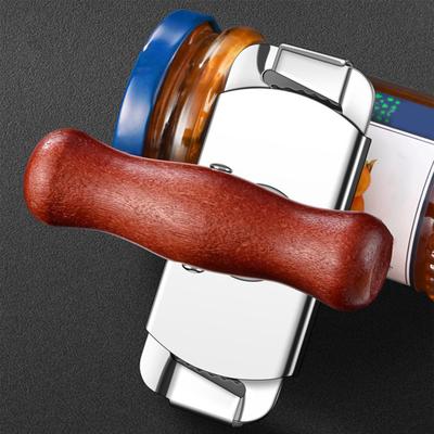 Glasöffner für schwache Hände Edelstahl Verstellbarer Glasdeckelöffner Schwerlast Flaschenkorkenzieher Werkzeug für Senioren Arthritis Frauen Kinder
