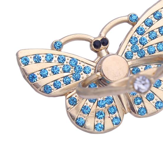 Fingerringhalter Grad Drehung Rückseite Universal 360 Aufkleber Strass Schmetterling Mobiltelefon