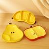 Elegant Ceramic Fruit and Vegetable Compartment Bowl - Apple & Banana Design