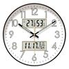 Non Ticking Wall Clock Round Wall Clock Glow In Dark Home Decor Featuring Calendar 10/12/14 Inch Large Digital Display Night