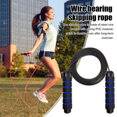 Skipping Rope Non-slip Foam Handle Length Adjustable Tangle-Free Students Kids Men Women
