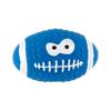 Latex Squeaky Football Dog Toy Textured Teeth Cleaning Chew Ball Interactive Pet Toy for Small Medium Dogs
