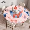 Round Table Cover for Kitchen Dining Table Waterproof Stretchable Tablecloth Stain-Resistant Round Table Mat Wedding Party Home