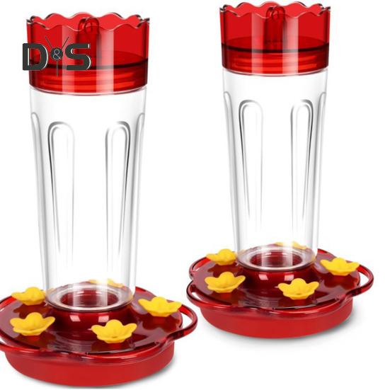 1 ks/2 ks plastové krmítko pro kolibříky o objemu 15 oz, venkovní závěsné krmítko pro kolibříky s 5 krmnými otvory pro zahradní dekoraci na terasu