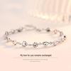 Min Yue S925 Sterling Silver Zircon Heart Bracelet - Women's Elegant Fashion Jewelry for Qixi Valentine's Day