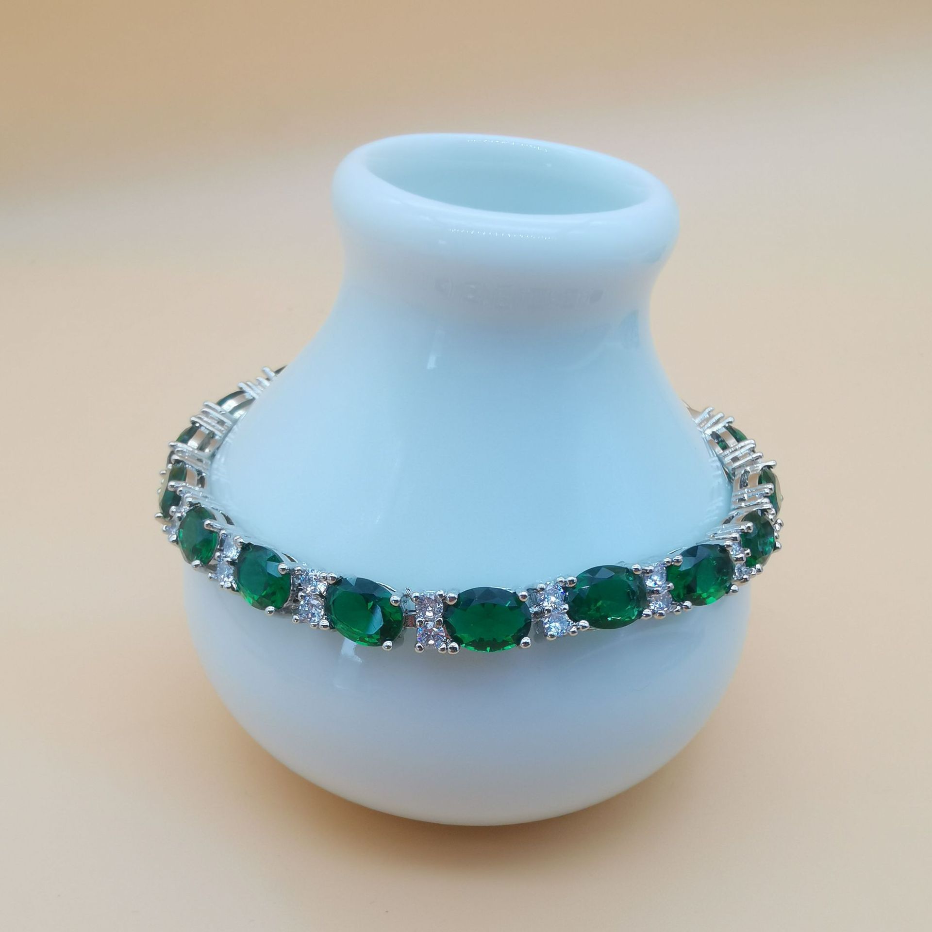 

Браслет в форме яйца, европейский и американский браслет с платиновым покрытием, кристалл для женщин