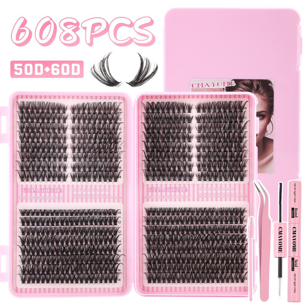 D-Song Single Cluster False Eyelashes Segmented Grafting Flower Hair 10-18Mmdiy Thick Natural Eyelashes