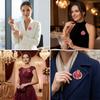 Broche Chapado en Oro con Pedrería de Cristal para Mujer Joyería de Moda