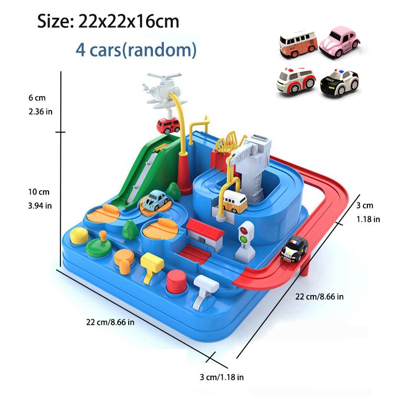Racing Rail Car Model Educational Toys Children Track Adventure Game Brain Mechanical Interactive Train Animals Space Rocket Toy