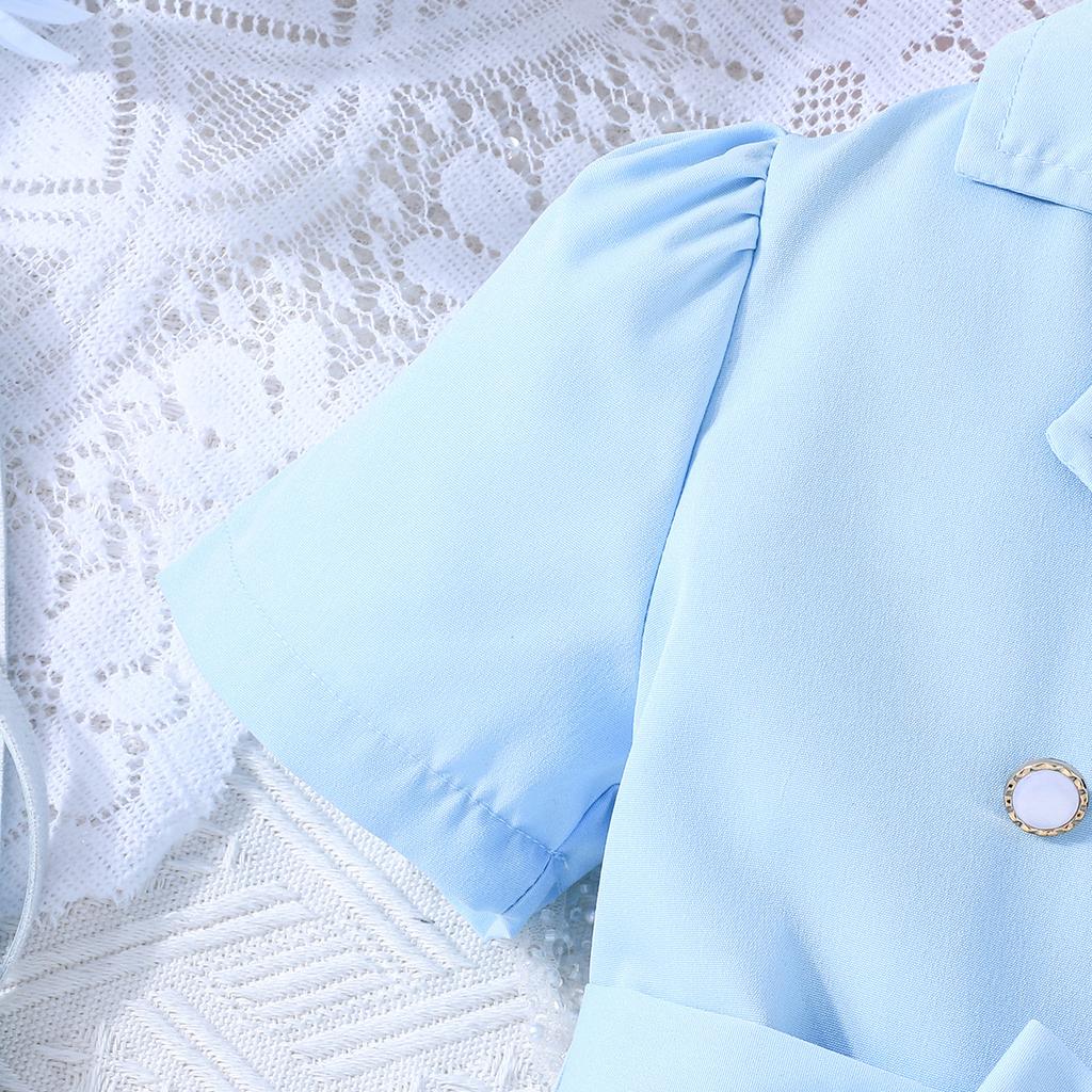 2-8Jahre Kinderbekleidung Mode Kleider Spell Chiffon Bindegürtel Anzugkleider Kinder Sommerkleid