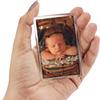 50Pcs Acrylic Photo Frame Set Mini Magnetic Refrigerator Picture Frames Insert Fridge Magnets Decoration Blank Craft Photo Frame