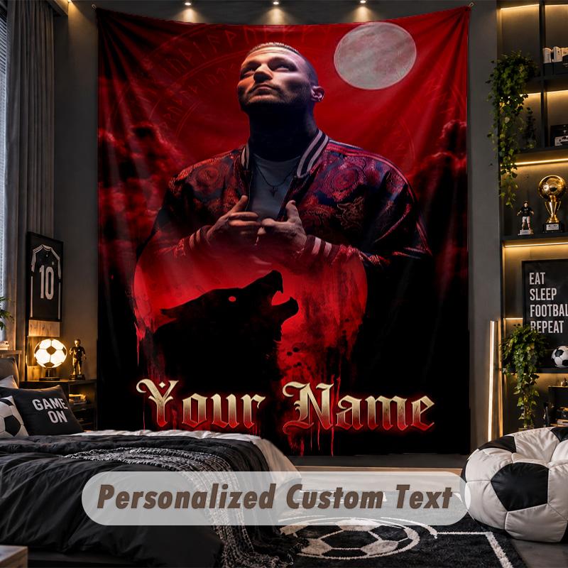 Personalized Wall Tapestry,Kontra K Custom Printed Name, Fabric Wall Art For Indoor Room Backdrop