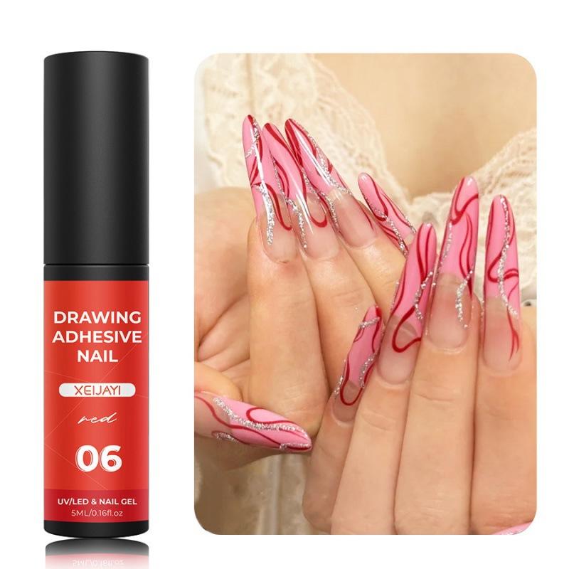 

Клей для металлической проволоки для нейл-арта, окрашенный край крючка, высокоплотный металлический клей, клей для рисования проволоки для фототерапии, специальный маникюрный салон