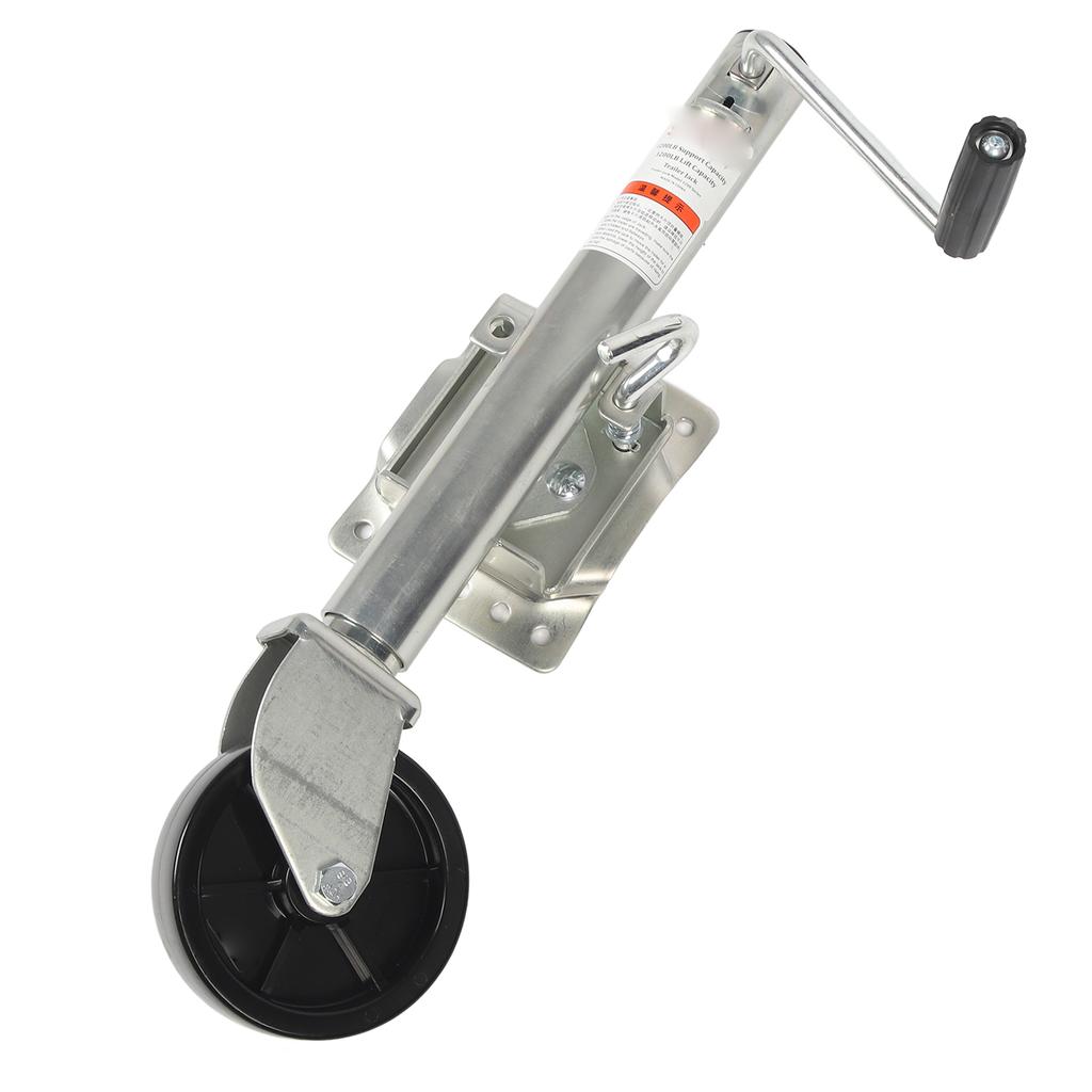 Trailer Jack 1200lbs Capacity Adjustable Rugged Reliable Swivel Trailer Jack with 6 Inch Nylon Wheel For ATV UTV RVs