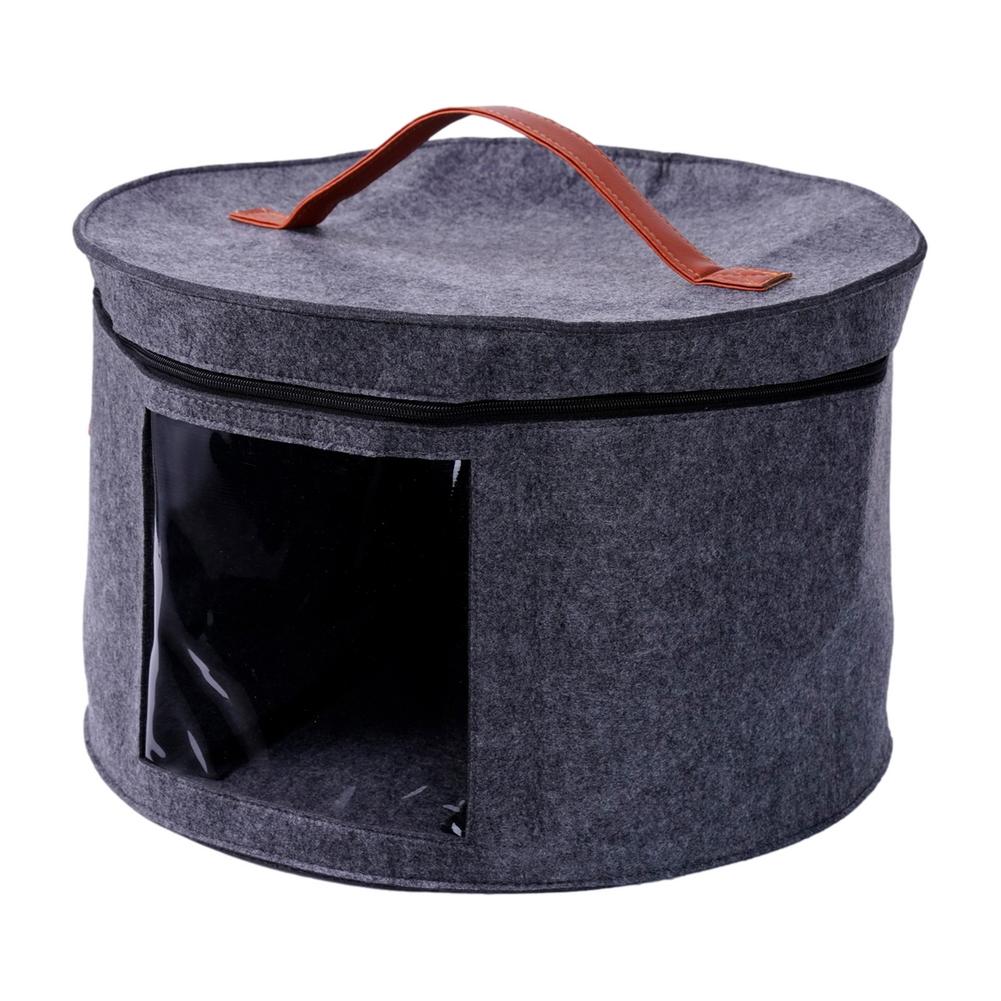 

Hat Box Organizer Round Travel Hat Boxes Foldable Hat Stoage Bag With Dustproof Lid Large Hat Storage Box Travel Hat Boxes For W