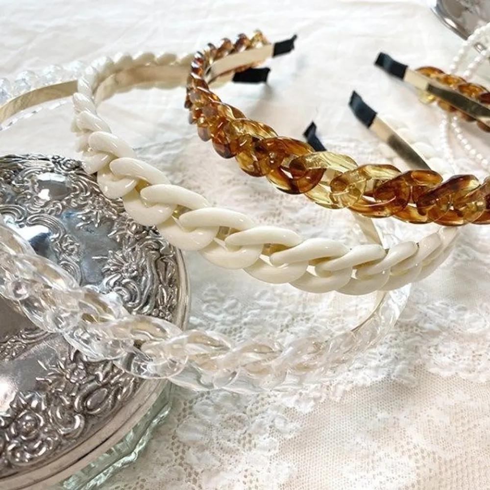 Acrylic Chain Headband (3 colors) / Chain Headband Ivory