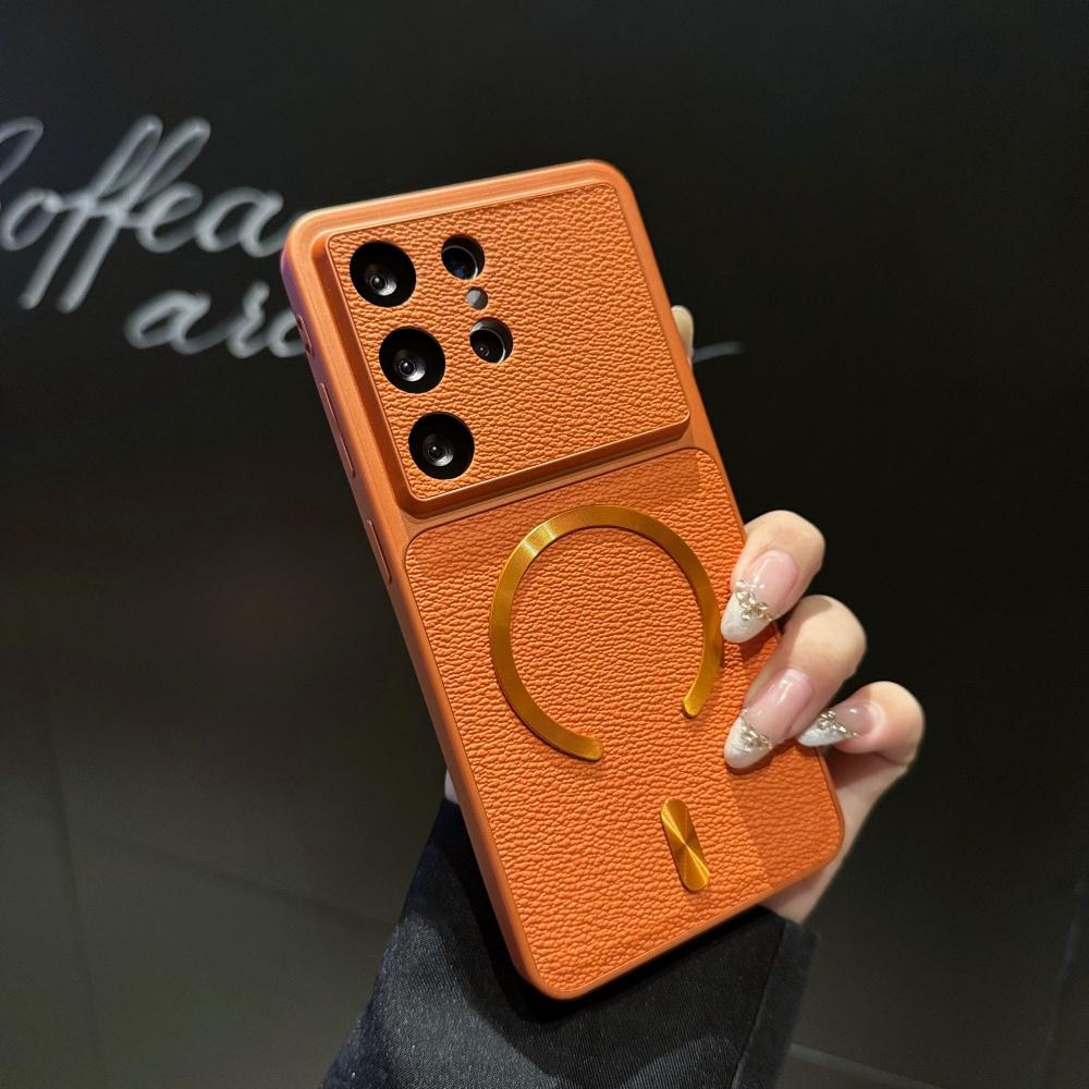 Litchi Leather Texture Magnetic Phone Case for For Samsung Galaxy S26 Ultra S25 S24 Ultra Plus FE S26+ for  Shockproof Cover