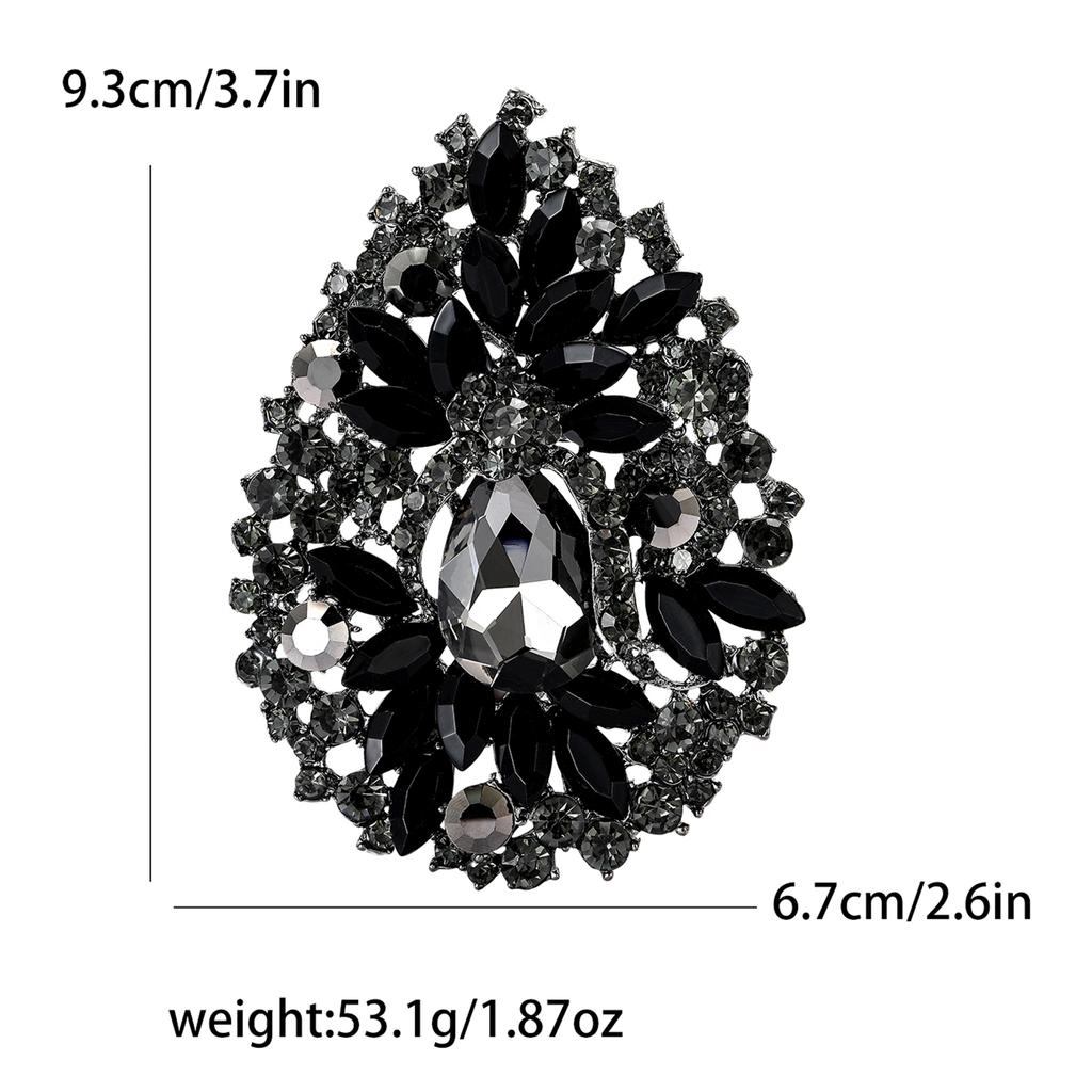 Luxury Rhinestone Crystal Gem Brooches for Women Unisex Creativity Pins Banquets Party Backpack Gifts Jewelry Accessories