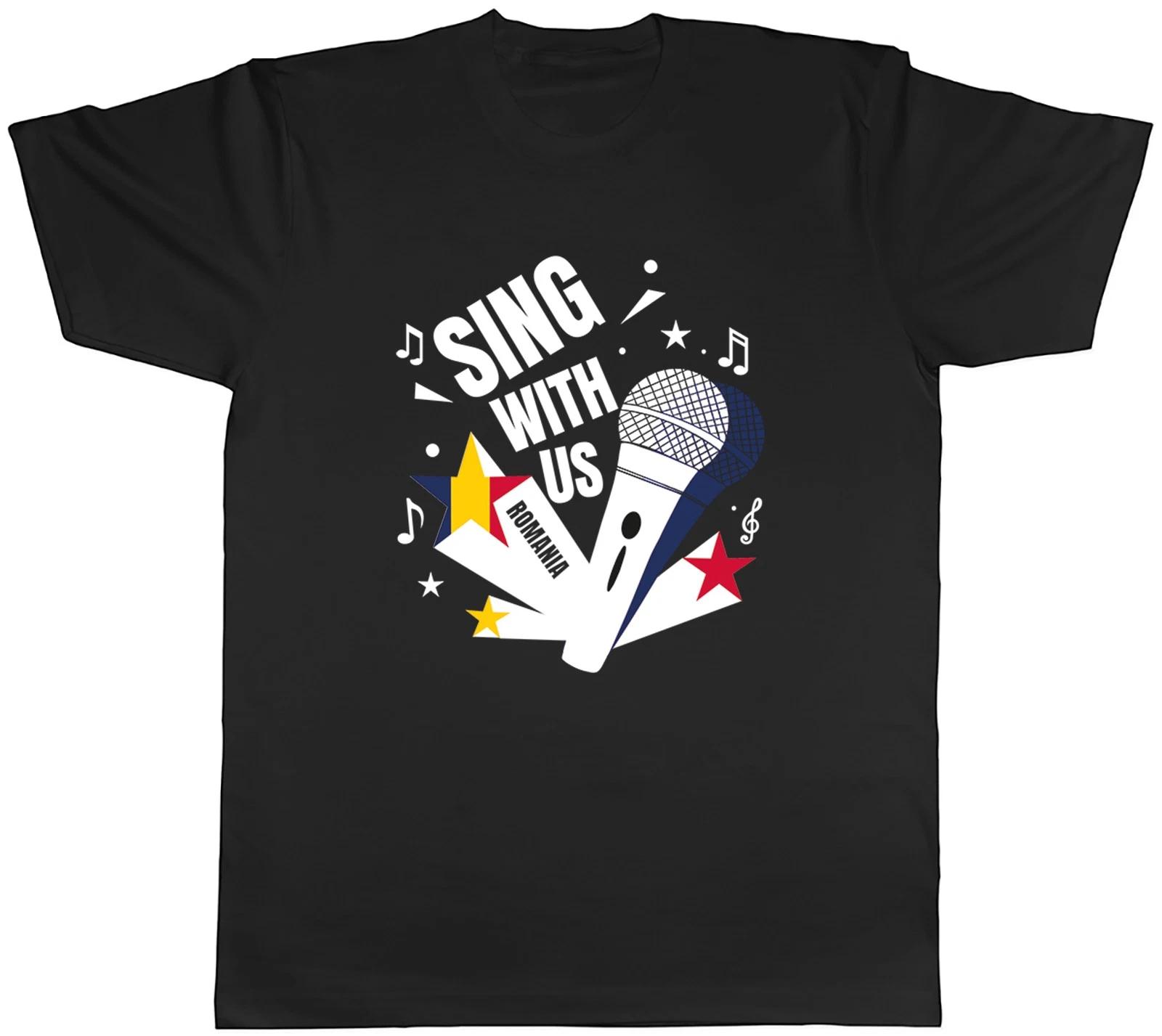 Romania Music Sing with us Note karaoke Mens T-Shirt Tee Gift Top XL