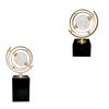 Geometric Globe Statue Alloy Sculpture for Office Decoration Apartment Hotel Height 23cm
