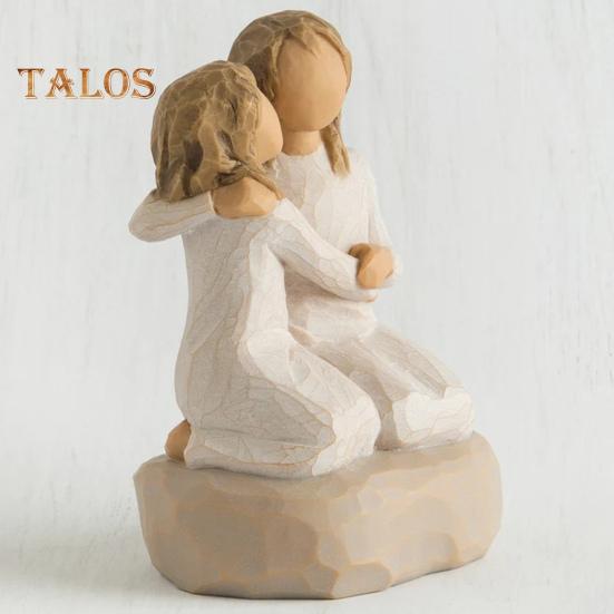 Resin Sister Figurine Tabletop Sisterhood Friendship Ornament Living Room Bedroom Decor Girls Sisterly Love Sculpture for Sister Friends Gift