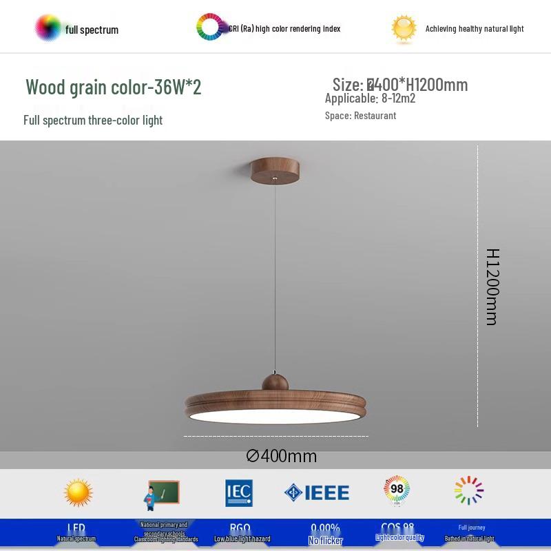 "Wabi-Sabi Medieval Style Walnut Rotating Chandelier 2024"