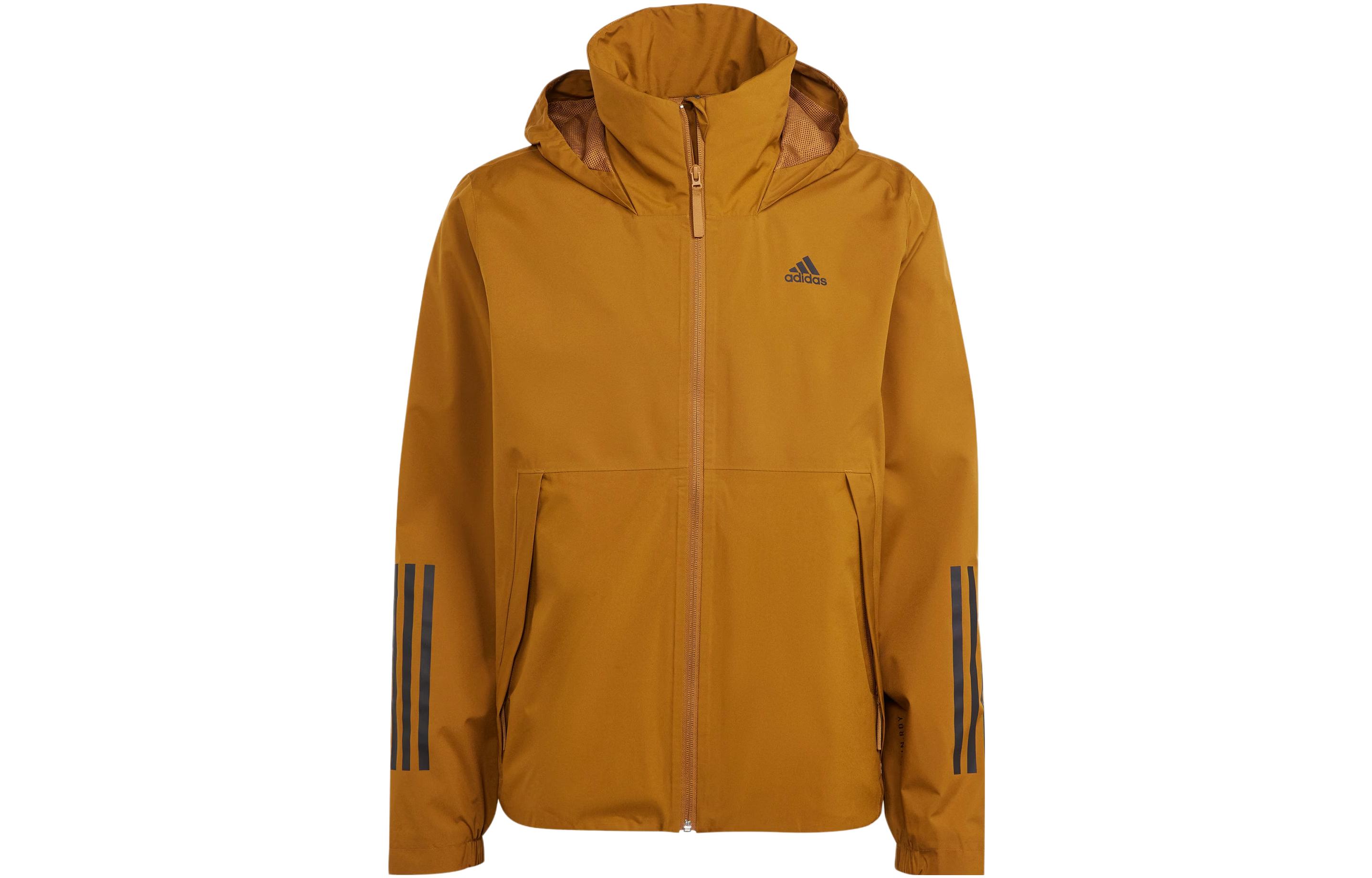Adidas 3 Stripes Jackets Men s Bronze Strata Hooded Moderate Other IK0506 L