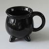 Creative Witches Brew Witch Cauldron Coffee Mug Black Ceramic Cups Halloween Tabletop Decoration