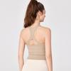 Yoga Vest with Fishbone Mesh, Beautiful Back Design, and Chest Pads - Fitness Top