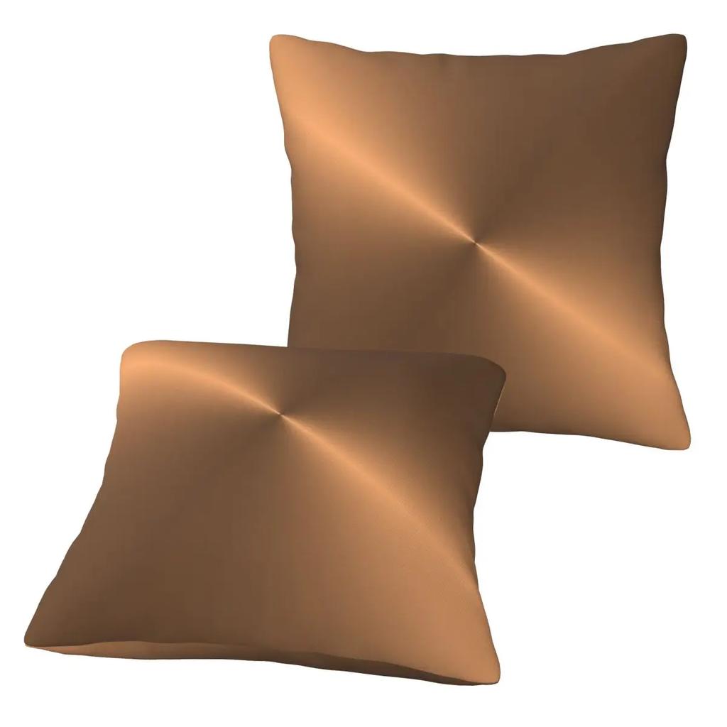 Brushed Copper 2 Pcs Square Pillowcase Pillow Cover Cushion Decor Comfort Throw Pillow For Home Living Room