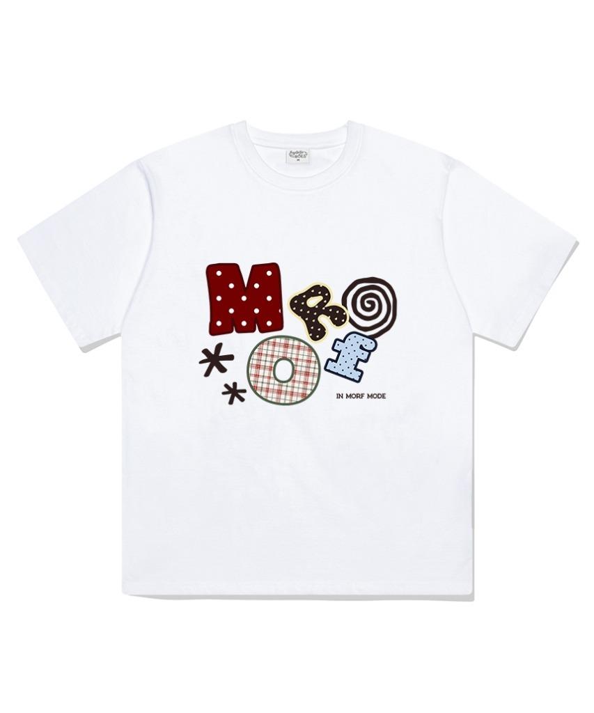 Deomopeuhauseu Pattern Morf Oversized Short Sleeve T-Shirt White