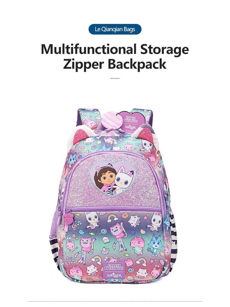 Australian Smiggle School Backpack: Large Capacity, Lightweight Casual Bag for Primary School Boys and Girls