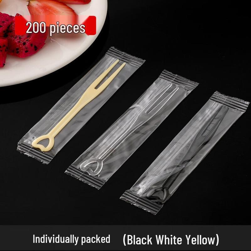Individually Wrapped Disposable Plastic Fruit Forks