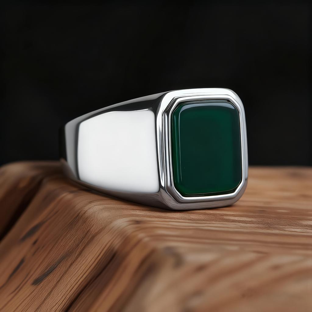 R3381 Men's High Quality 316LStainless Steel Multiple Gemstone Styles Onyx Rings