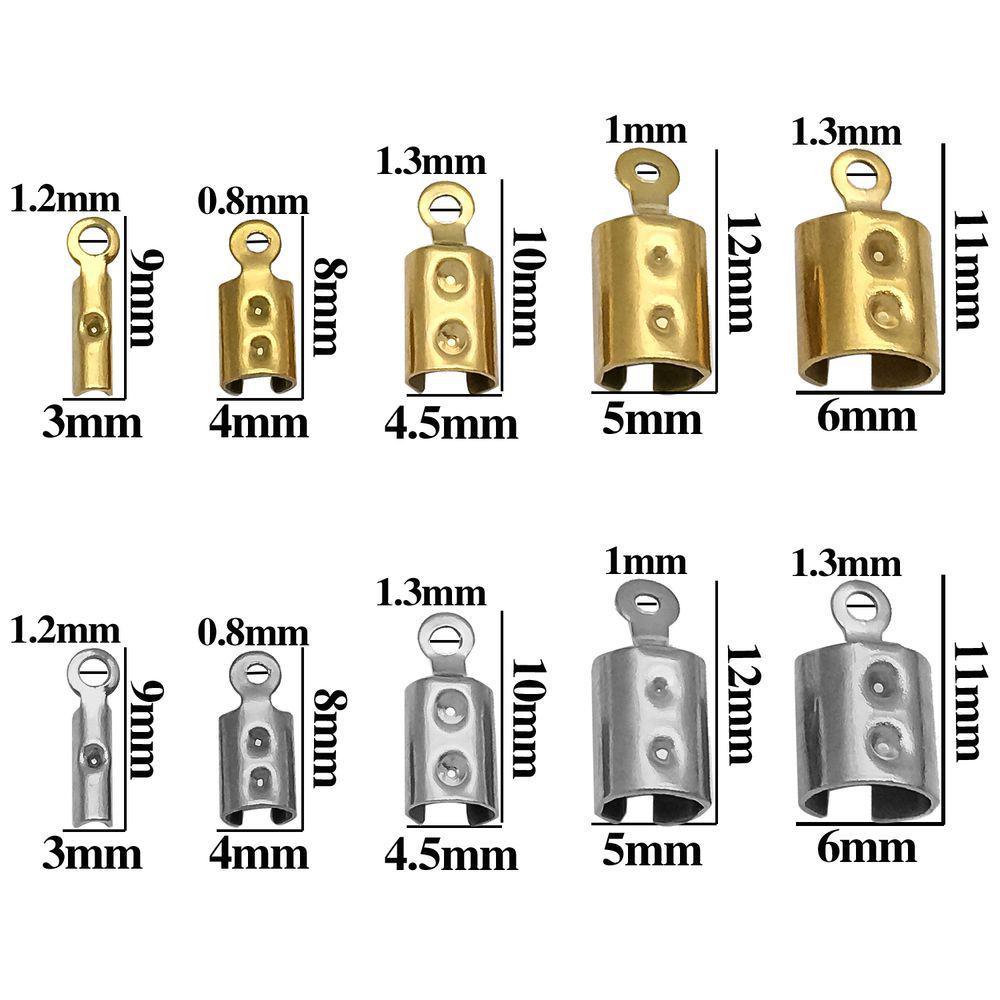 Stainless Steel Dotted Clasp End Buckle Pendant Charm for DIY Bracelets & Necklaces