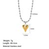 Elegant Personalized Double Heart Pendant Titanium Steel Necklace for Women