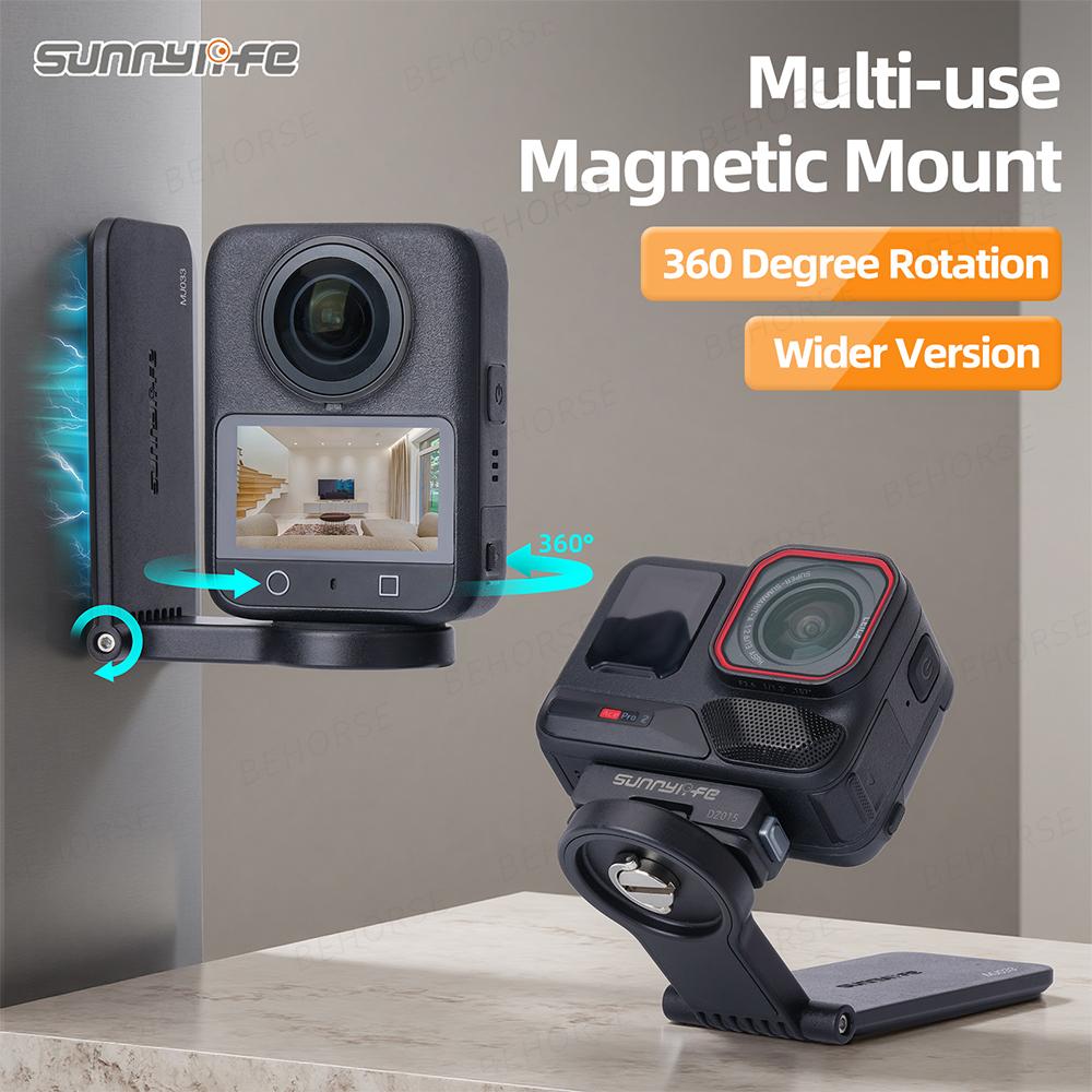 Multi-use Magnetic Mount Desktop Bracket Handle Universal Base for DJI OSMO 360/Pocket 3/Action 5/Insta360 X5/GO Ultra/Gopro 13