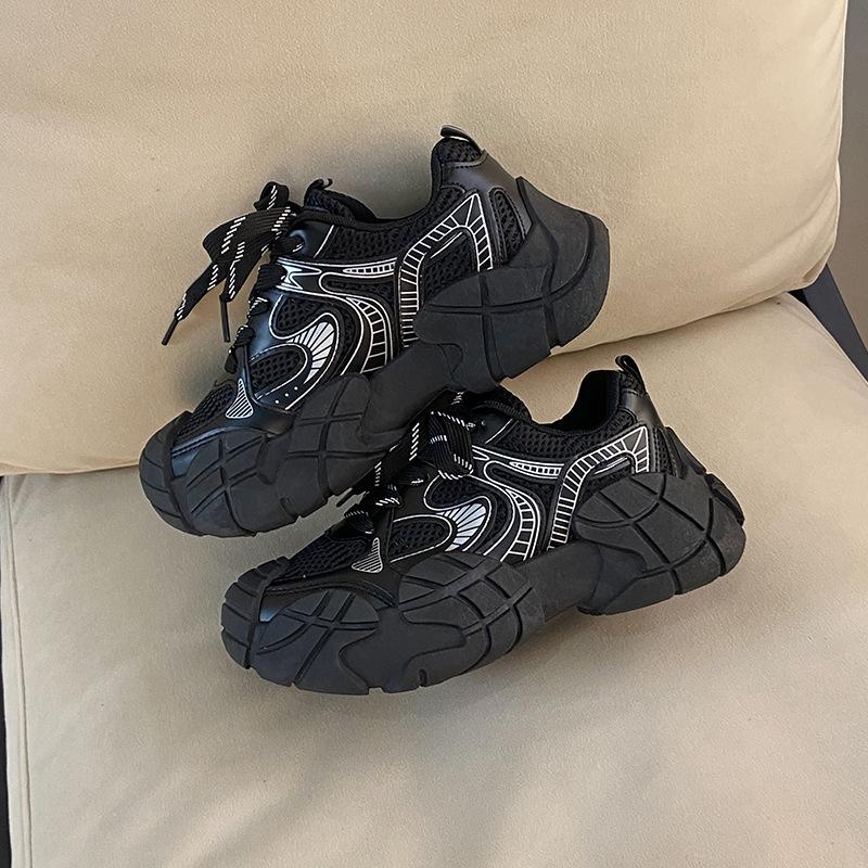 2025 Autumn New Trendy Fashion Casual Sports Soft Sole Non-slip Thick Sole Wear-resistant Running Comfortable Versatile Dad Shoes