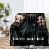 Custom Name Daryl and Rick Theme Printed Blanket - Perfect for Couch, Bed, Travel & Outdoor Use | Machine Washable, Cozy & Durable.