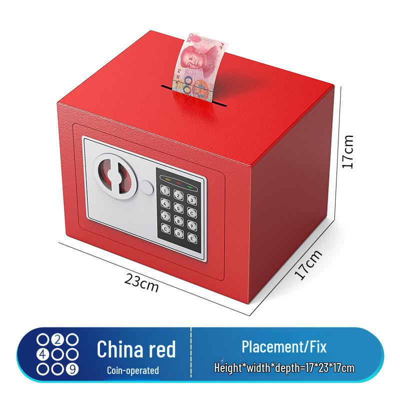 Cofre Eletrônico de Senha Montado na Parede - Caixa de Depósito Seguro para Crianças e Adultos, Presente de Aniversário Ideal