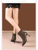Black Pointed Toe Stiletto Ankle Boots - Stylish & Comfortable Women's Heels for Autumn/Winter