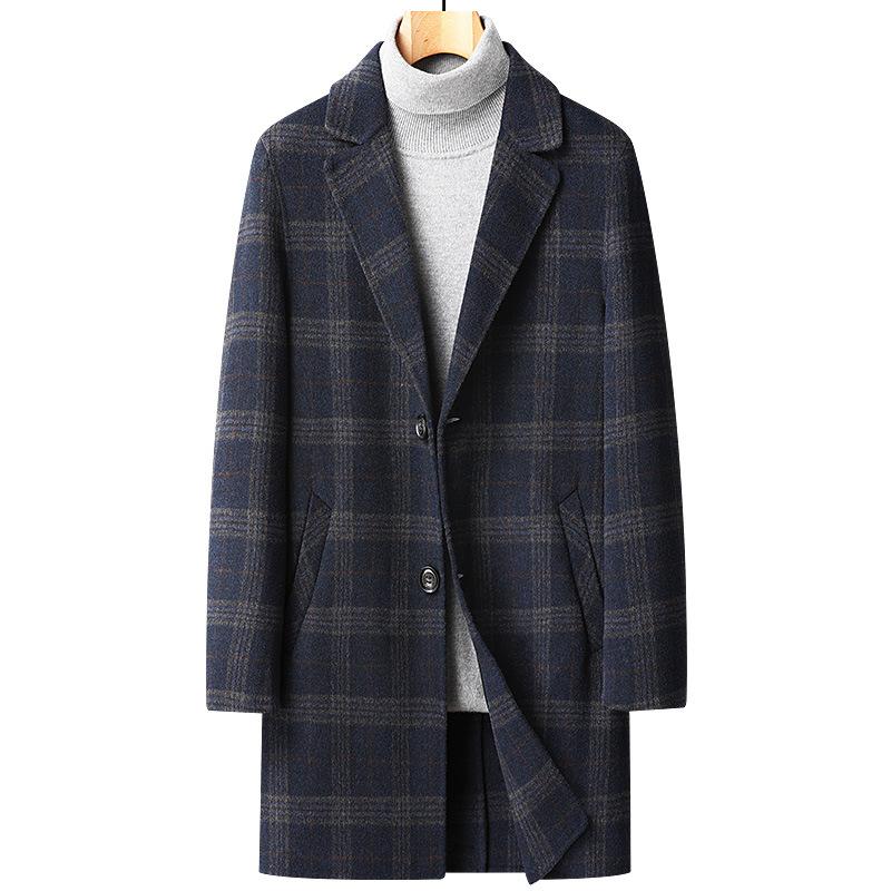 

Осенне-зимний мужской утолщенный плащ средней и длинной длины XL