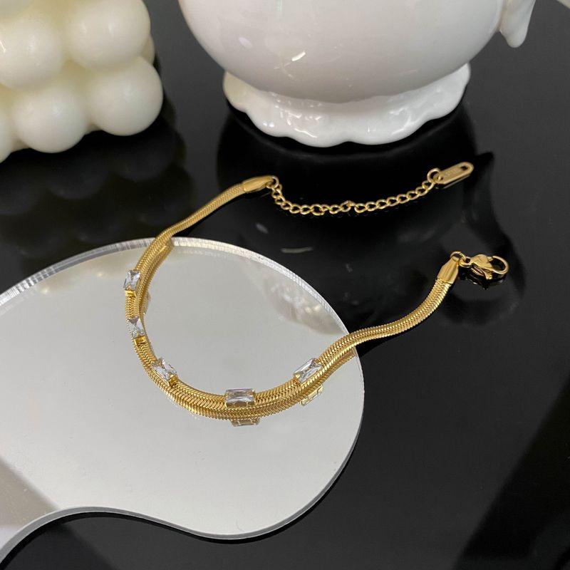 

Cool Style Snake Bone Ins Titanium Steel Vintage Women s Necklace D White Diamond Bracelet