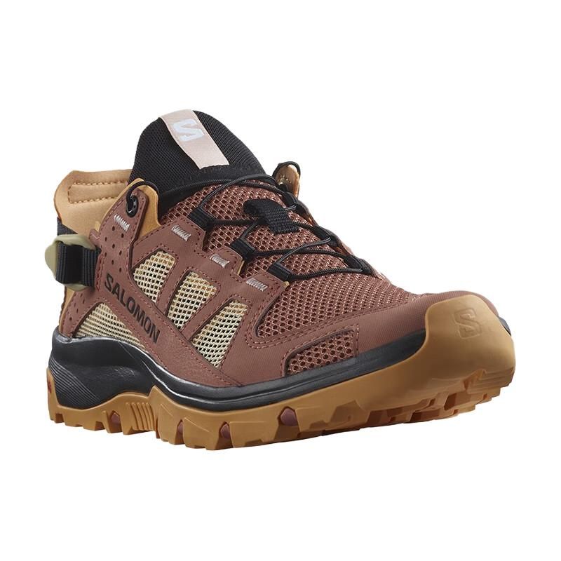 SALOMON Techamphibian 5 Leather Non-Slip Shock Absorbing Durable Low-Top Outdoor Functional Shoes Women Shoes Yellow L471170