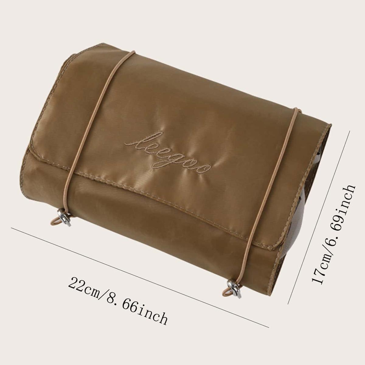 

1pc - Large capacity toiletry and makeup bag, suitable for storing cosmetics, travel supplies, skincare products, and cosmetics. хаки